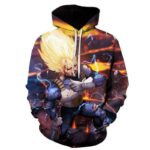 Dragon Ball Super Saiyan Vegeta 3D Hoodie - Dragon Ball Cosplay 3D Hoodie Pullover