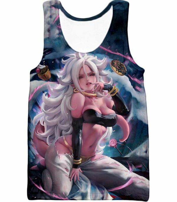 Dragon Ball Super Sexy Evil Android 21 Intelligent Creation Cool Black Hoodie - DBZ Clothing Hoodie - Tank Top