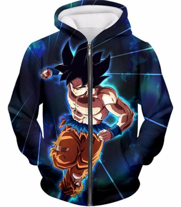 Dragon Ball Super Super Action Warrior Goku Ultra Instinct Cool Hoodie - Dragon Ball Z Hoodie - Zip Up Hoodie