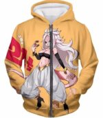 Dragon Ball Super Super Cute Evil Android 21 Anime Hoodie - DBZ Clothing Hoodie - Zip Up Hoodie