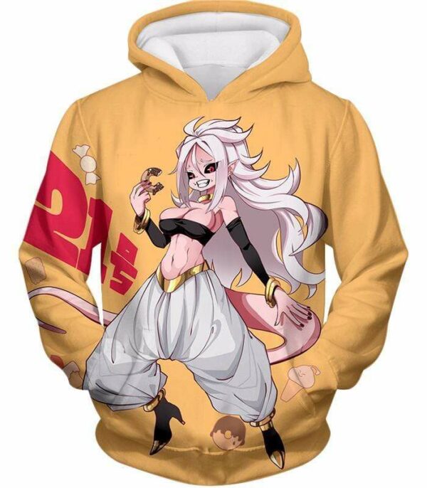 Dragon Ball Super Super Cute Evil Android 21 Anime Hoodie - DBZ Clothing Hoodie