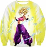 Dragon Ball Super Super Saiyan 2 Caulifla Anime White Hoodie - Sweatshirt