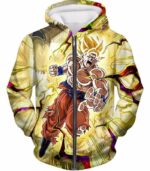 Dragon Ball Super Super Saiyan 2 Goku Power Action Cool Graphic Hoodie - DBZ Clothing Hoodie - Zip Up Hoodie