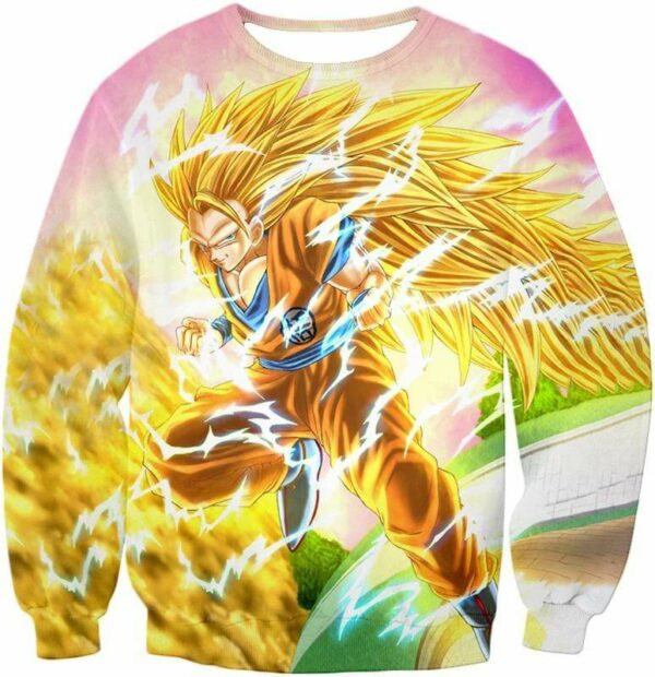 Dragon Ball Super Super Saiyan 3 Goku Graphic Zip Up Hoodie - Sweatshirt