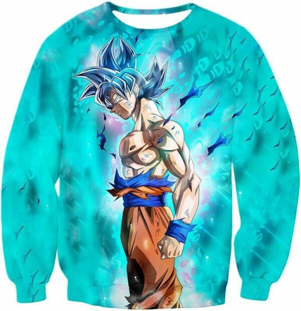 Dragon Ball Super Super Saiyan Blue Goku Cool Blue Zip Up Hoodie - Sweatshirt