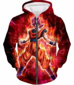 Dragon Ball Super Super Saiyan God Goku Power Rising Cool Hoodie - Dragon Ball Z Hoodie - Zip Up Hoodie