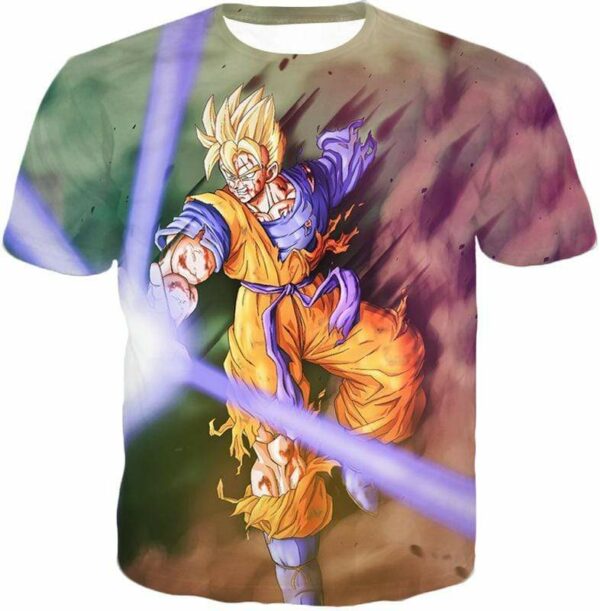 Dragon Ball Super Super Saiyan Goku One Handed Battle Action Hoodie - T-Shirt