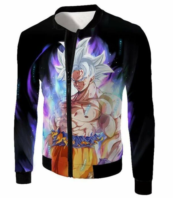 Dragon Ball Super Super Saiyan White Goku Fighting Form Cool Black Hoodie - Jacket