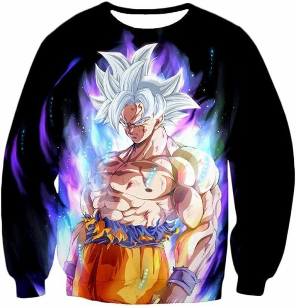 Dragon Ball Super Super Saiyan White Goku Fighting Form Cool Black Hoodie - Sweatshirt