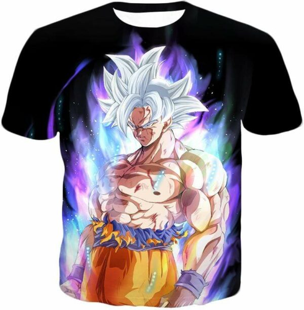 Dragon Ball Super Super Saiyan White Goku Fighting Form Cool Black Hoodie - T-Shirt