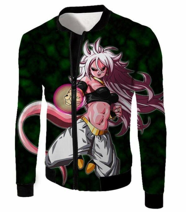 Dragon Ball Super Ultimate Fighter Android 21 Evil Form Action Hoodie - DBZ Hoodie - Jacket