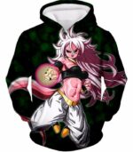 Dragon Ball Super Ultimate Fighter Android 21 Evil Form Action Zip Up Hoodie - DBZ Hoodie - Hoodie