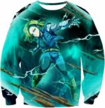 Dragon Ball Super Very Cool Action Hero Android 18 Graphic Hoodie - Dragon Ball Super Hoodie - Sweatshirt