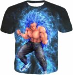 Dragon Ball Super Very Cool Godly Goku Super Saiyan Blue Black Zip Up Hoodie - T-Shirt