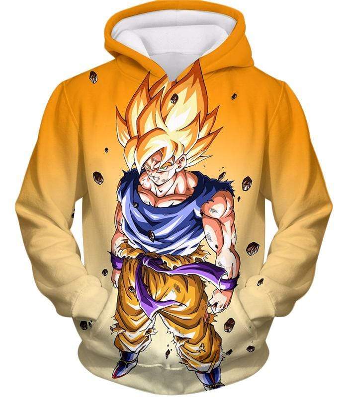 Dragon Ball Super Warrior Goku Super Saiyan 2 Cool Battle Orange Hoodie - Hoodie