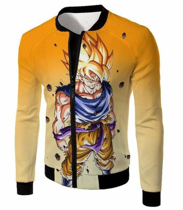 Dragon Ball Super Warrior Goku Super Saiyan 2 Cool Battle Orange Hoodie - Jacket