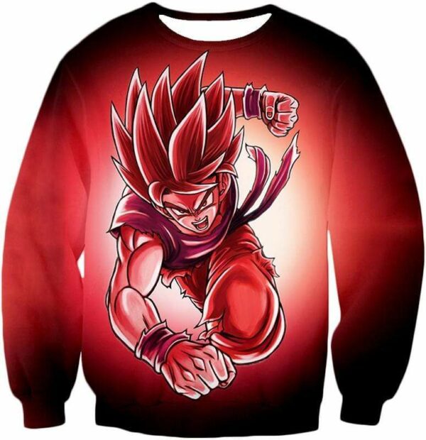 Dragon Ball Super Warrior Goku Super Saiyan God Red Zip Up Hoodie - Sweatshirt