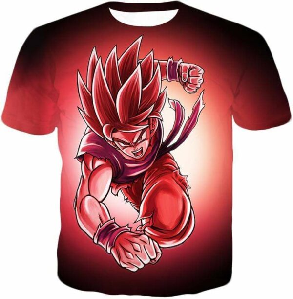 Dragon Ball Super Warrior Goku Super Saiyan God Red Zip Up Hoodie - T-Shirt