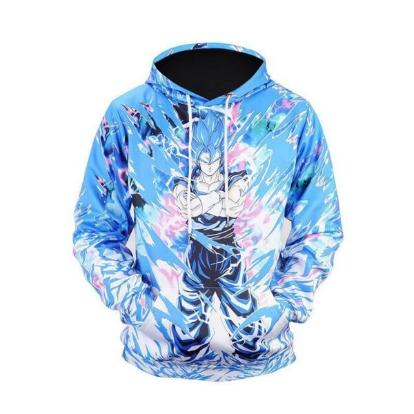 Dragon Ball Z Hoodie - Arms Crossed Vegito Super Saiyan Blue Pullover Hoodie