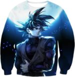 Dragon Ball Z Hoodie - Black Goku Moon Night Hoodie - Sweatshirt