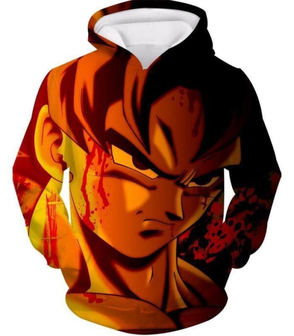 Dragon Ball Z Hoodie - Bleeding Injured Goku Hoodie