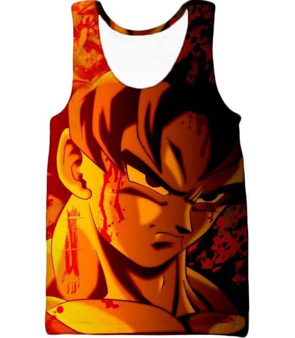 Dragon Ball Z Hoodie - Bleeding Injured Goku Hoodie - Tank Top