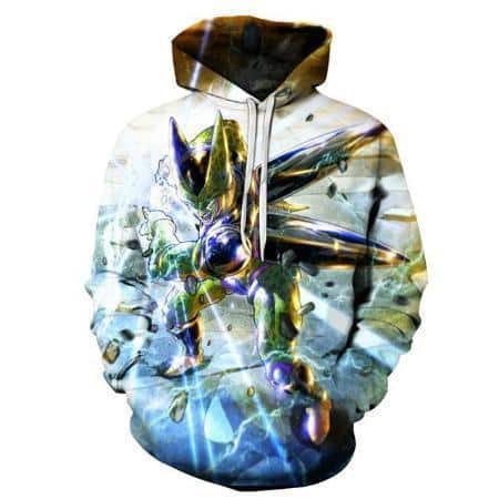 Dragon Ball Z Hoodie - Cell Powering Up Pullover Hoodie