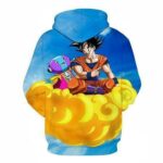 Dragon Ball Z Hoodie - Goku And Zeno Flying On Nimbus Pullover Hoodie