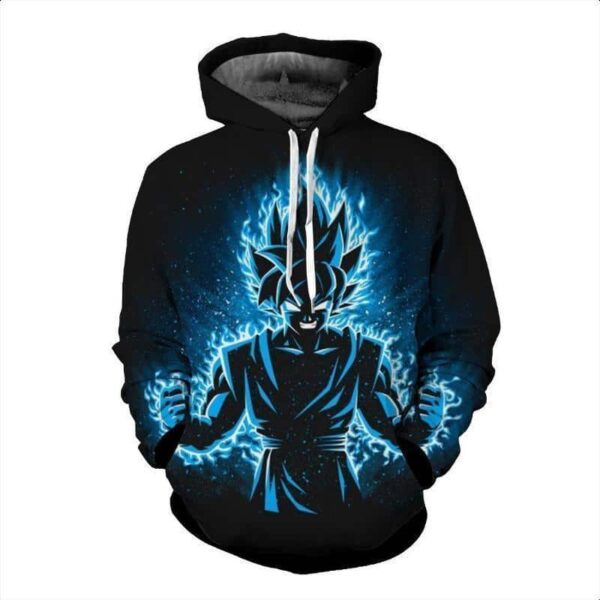 Dragon Ball Z Hoodie - Goku Super Saiyan Blue Aura Hoodie Jacket