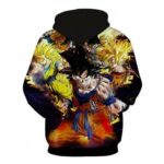 Dragon Ball Z Hoodie - Goku's Different Forms Pullover Hoodie