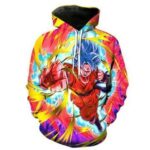 Dragon Ball Z Hoodie - Lightning Punch Super Saiyan Blue Goku Pullover Hoodie