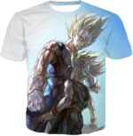 Dragon Ball Z Hoodie - Majin Vegeta And Trunks Hoodie - T-Shirt