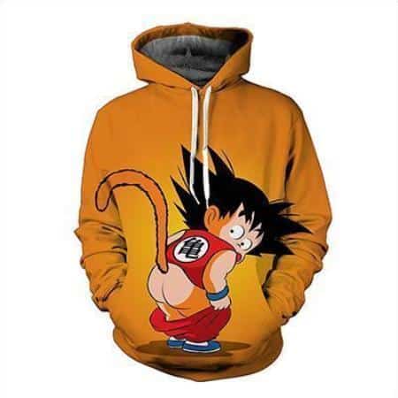 Dragon Ball Z Hoodie - Monkey Kid Goku Bum Pullover Hoodie