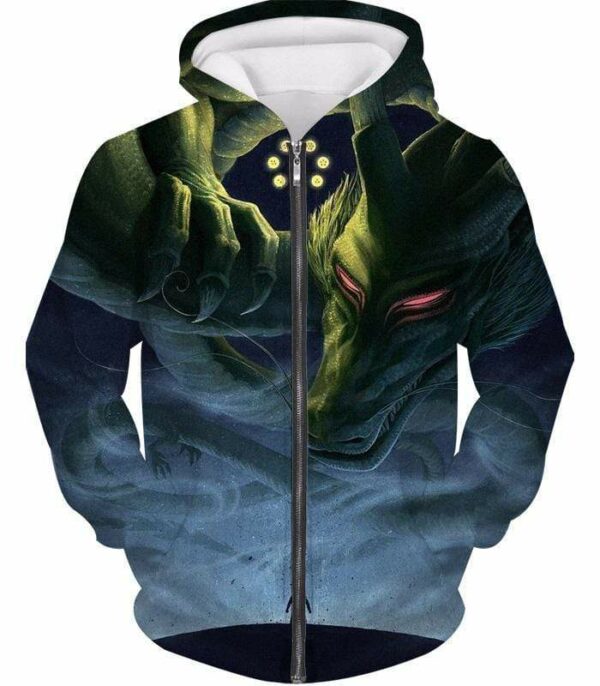 Dragon Ball Z Hoodie - Shenron And Goku Hoodie - Zip Up Hoodie