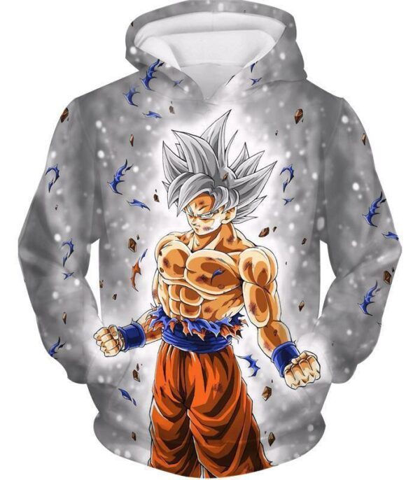 Dragon Ball Z Hoodie - Silver Mastered Ultra Instinct Goku Hoodie - Hoodie