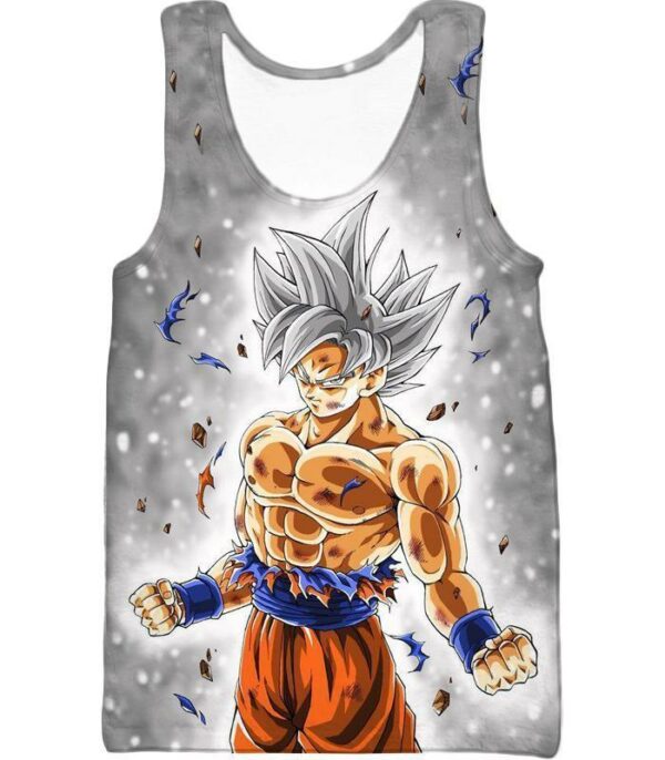 Dragon Ball Z Hoodie - Silver Mastered Ultra Instinct Goku Hoodie - Tank Top