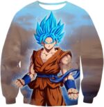Dragon Ball Z Hoodie - SSJ Blue Super Saiyan Blue Goku Hoodie - Sweatshirt