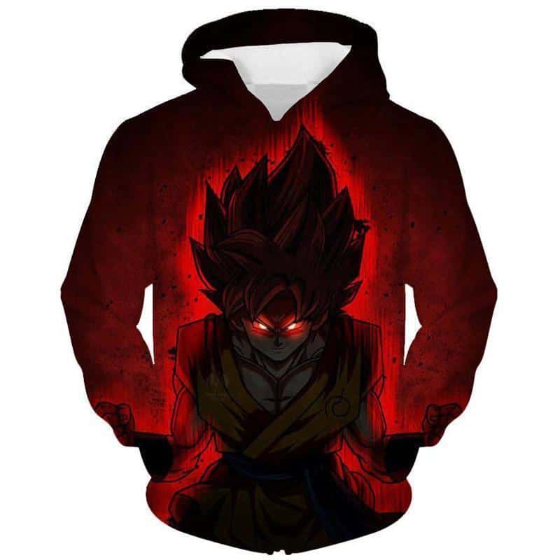 Dragon Ball Z Hoodie - SSJ Red Goku 3D Print Hoodie Jacket