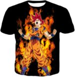 Dragon Ball Z Hoodie - Super Saiyan God Red Goku Hoodie - T-Shirt