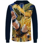 Dragon Ball Z Hoodie - Super Saiyan Gohan And Shenron Pullover Hoodie