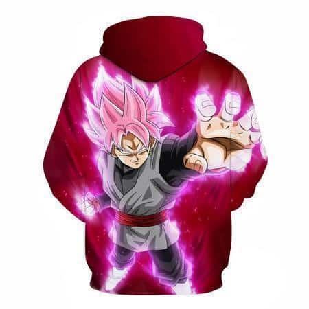 Dragon Ball Z Hoodie - Super Saiyan Rosé Goku Black In Aura Pullover Hoodie