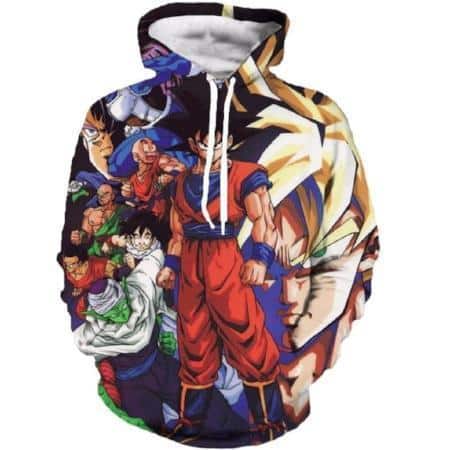 Dragon Ball Z Hoodie - The Z Fighters Heroes Pullover Hoodie