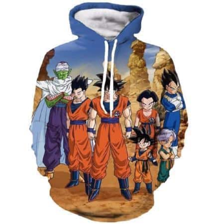 Dragon Ball Z Hoodie - The Z Fighters Team Pullover Hoodie