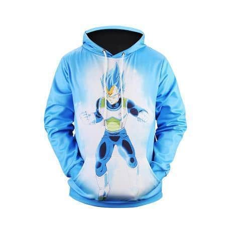Dragon Ball Z Hoodie - Vegeta Super Saiyan Blue Form Pullover Hoodie
