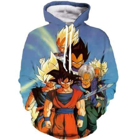 Dragon Ball Z Hoodie - Z Fighters Pullover Hoodie