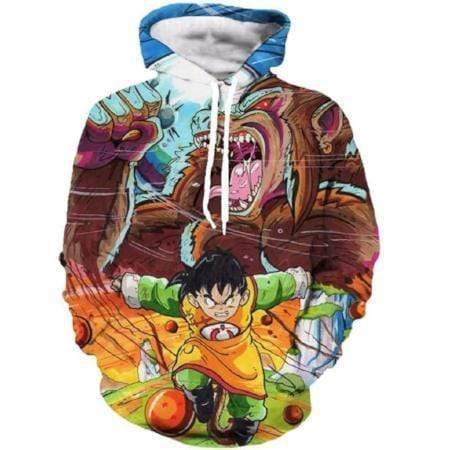 Dragon Ball Z Pullover Hoodie - Gohan And Great Ape Pullover Hoodie