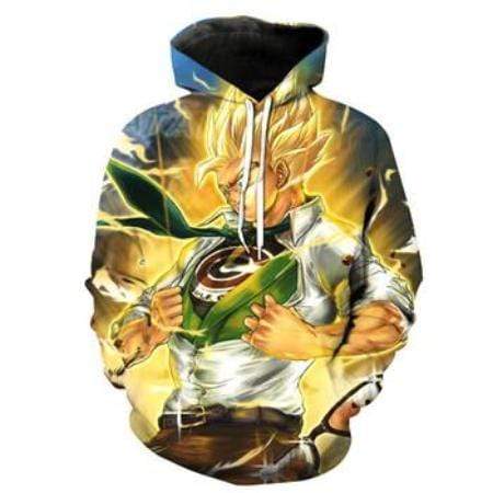 Dragon Ball Z Pullover Hoodie - Transforming Future Trunks Pullover Hoodie