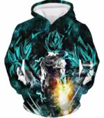 Dragon Ball Z Zip Up Hoodie - Emerald Black Goku And Vegata Hoodie - Hoodie