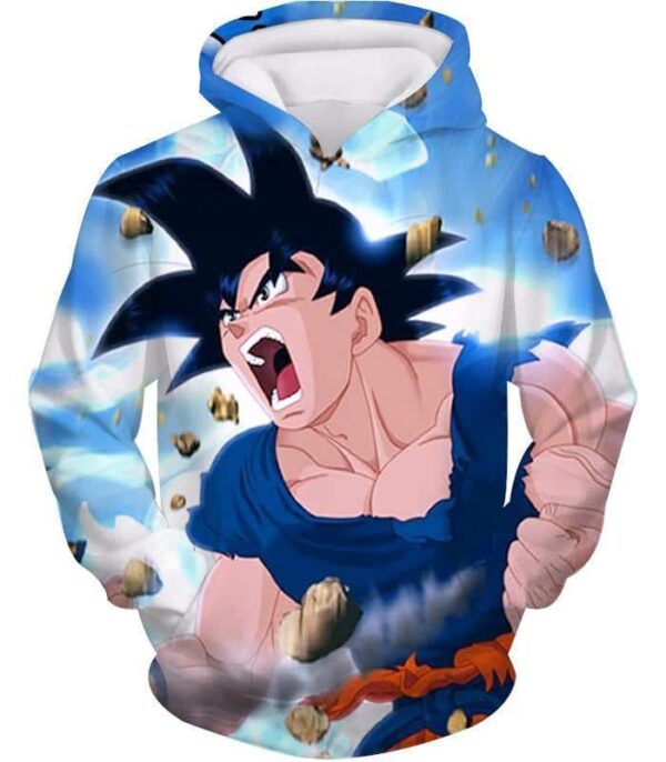 Dragon Ball Z Zip Up Hoodie - Goku Angry Power Hoodie - Hoodie