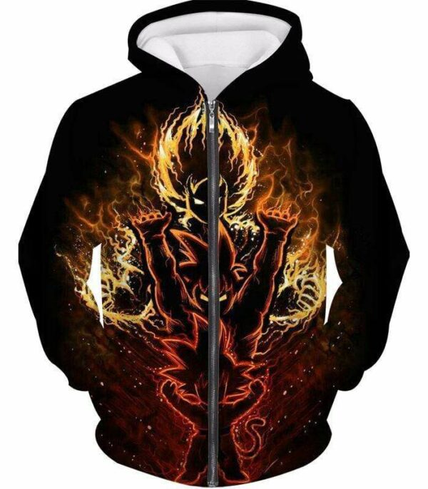 Dragon Ball Z Zip Up Hoodie - Kid Goku Evolution Hoodie